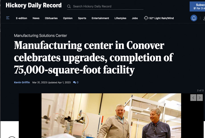 Manufacturing center in Conover celebrates upgrades, completion of 75,000-square-foot facility