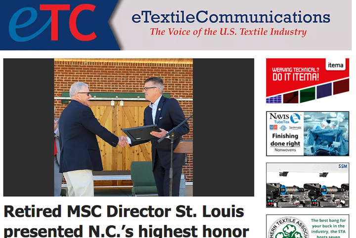 Retired MSC Director St. Louis presented N.C.’s highest honor